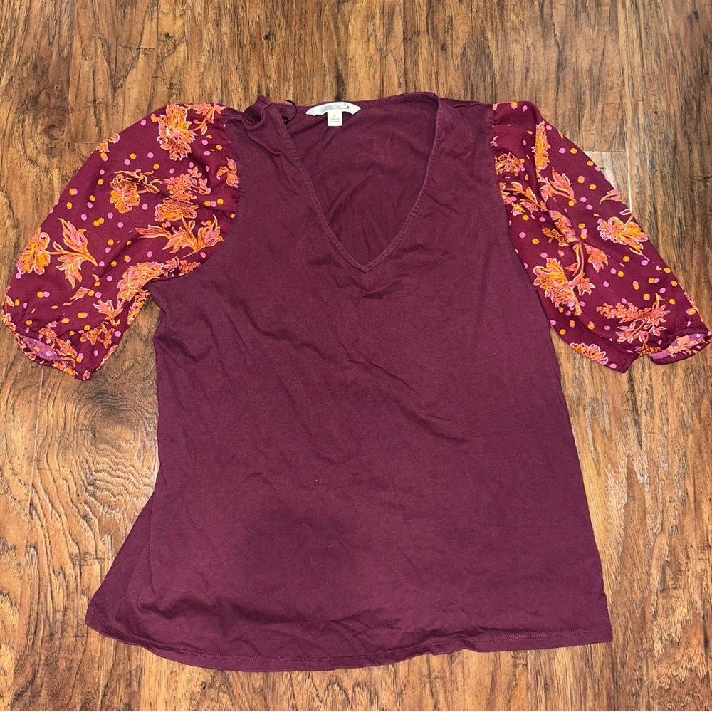 Women’s The Pioneer Woman Burgundy and Orange Blouse M